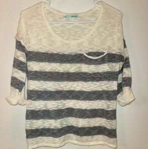 5 for $25!  White and gray crochet style top